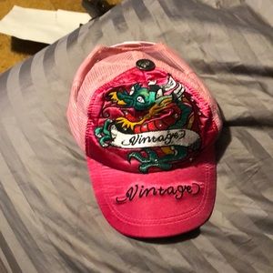 Light pink and hot pink vintage hat